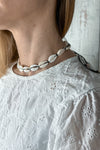 Shell Necklace Black Cord