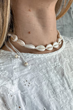 Shell Necklace White Cord